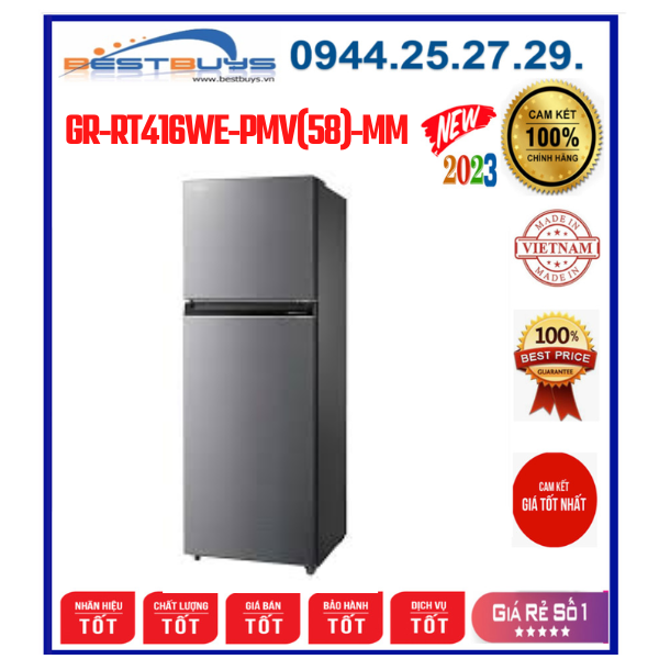 Tủ lạnh Toshiba GR-RT416WE-PMV(58)-MM Inverter 312 lít
