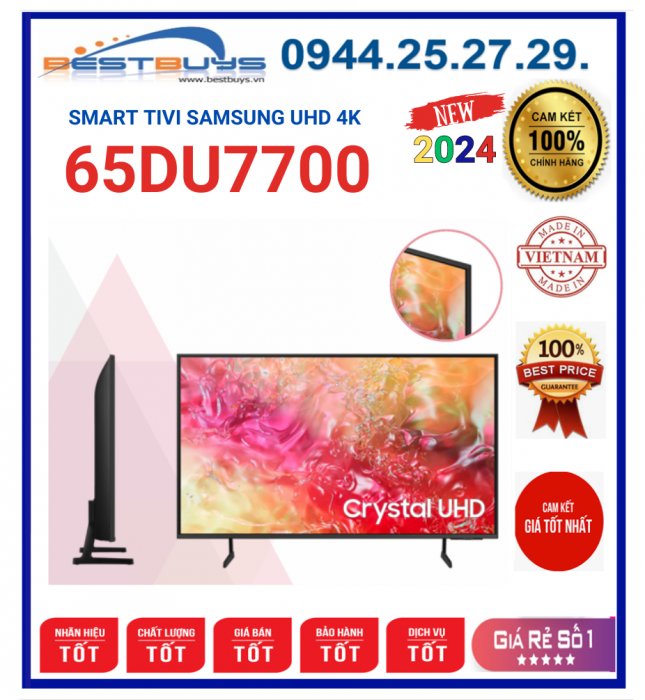 Smart Tivi Samsung 65DU7700 UHD 4K 65 inch [2024]