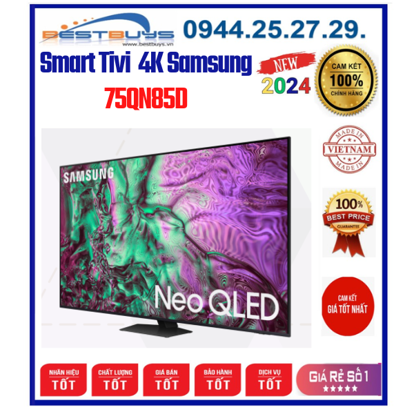 Smart Tivi Samsung 75QN85D Neo QLED 4K 75 inch [2024]