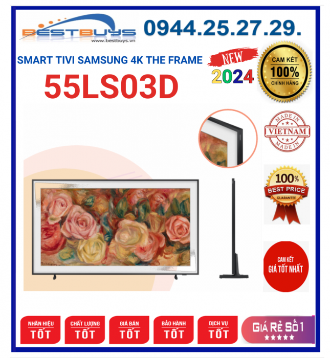 Smart Tivi Samsung 55LS03D The Frame 4K 55 inch [2024]