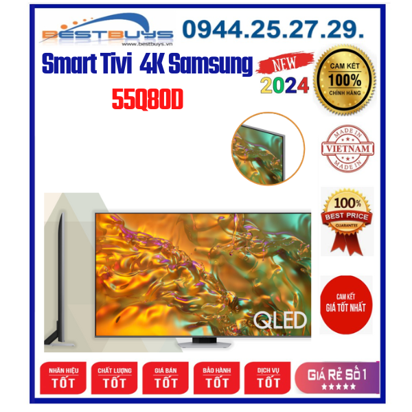 Smart Tivi Samsung 55Q80D QLED 4K 55 inch [2024]