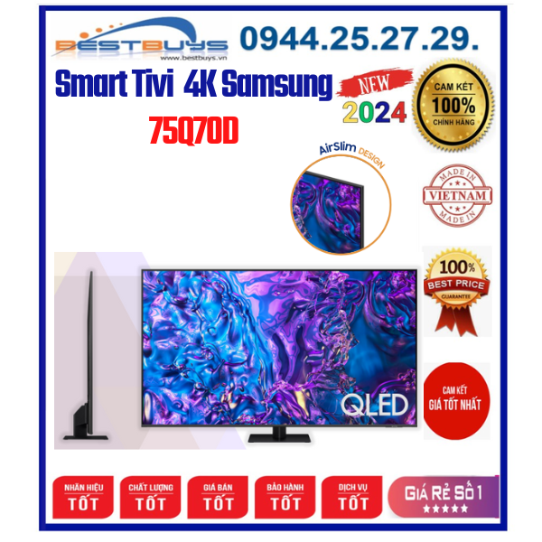 Smart Tivi Samsung 75Q70D QLED 4K 75 inch [2024]