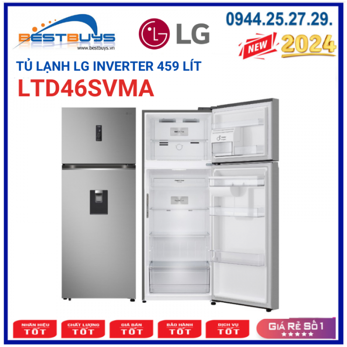 Tủ lạnh LG LTD46SVMA Inverter 459 Lít [2024]