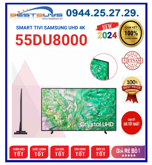 Smart Tivi Samsung 55DU8000 4K 55 inch [2024]
