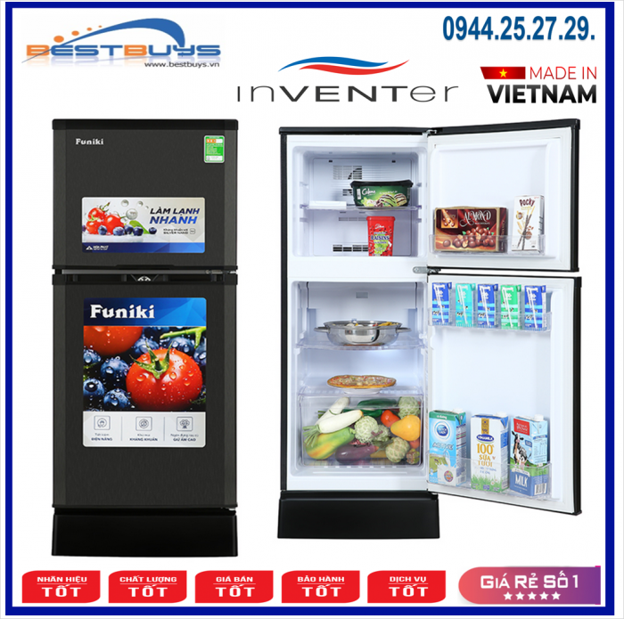 Tủ lạnh Inverter 185 lít Funiki HR-T8185TDG