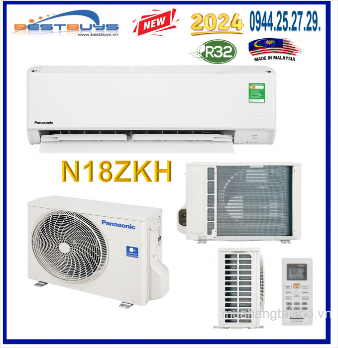 Điều hòa Panasonic 1 chiều 18000BTU N18ZKH-8 Mới 2024