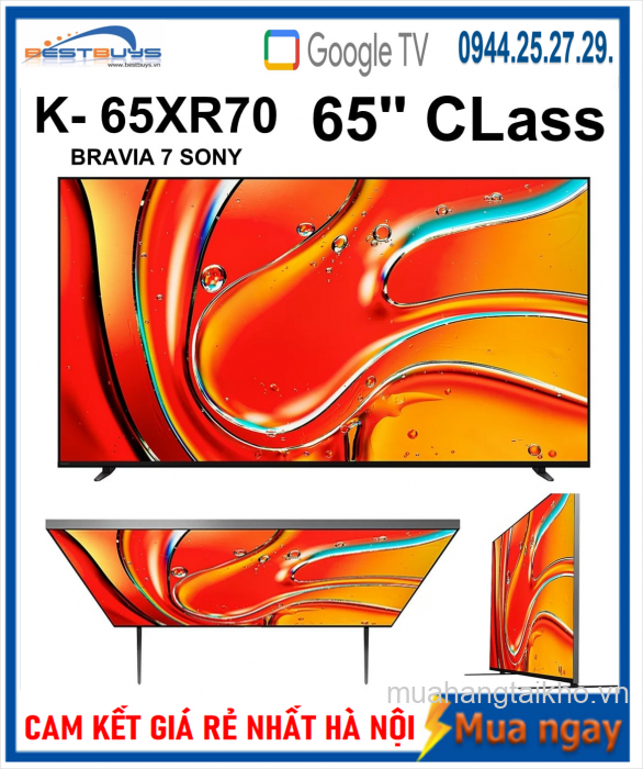 Google Tivi MiniLED Sony 4K 65 inch K-65XR70 [2024]