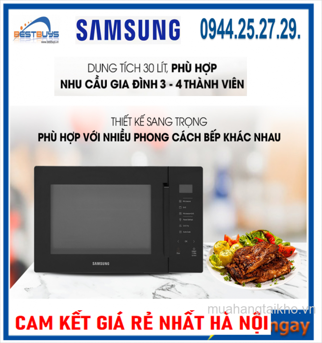 Lò vi sóng 30 lít có nướng Samsung MG30T5018CKSV