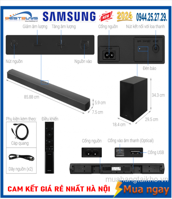 Nơi Bán Loa Thanh Samsung HW-C450/XV 300W Giá rẻ Nhất 
