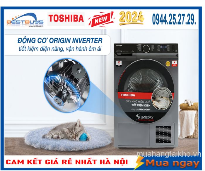 Bán Máy sấy bơm nhiệt Toshiba 10 kg TD-BK110GHV(MK) với giá rẻ nhất 