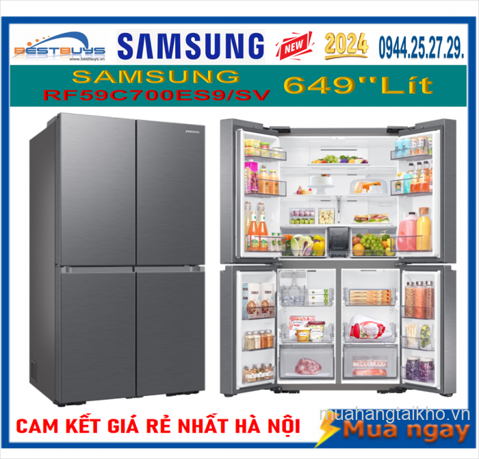 Bán Tủ lạnh Samsung Inverter 649 lít RF59C700ES9/SV Giá Rẻ Nhất 