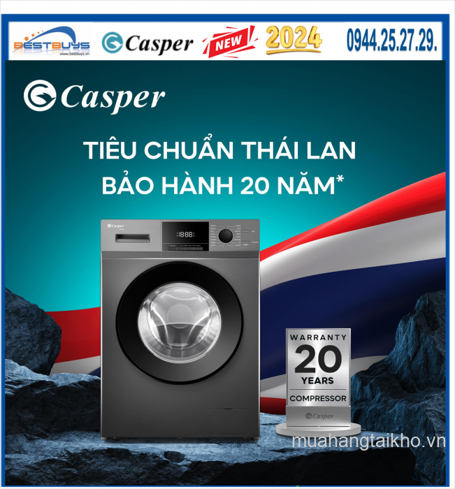 Máy giặt Casper cửa ngang EcoWash+ 10.5kg WF-105VG5