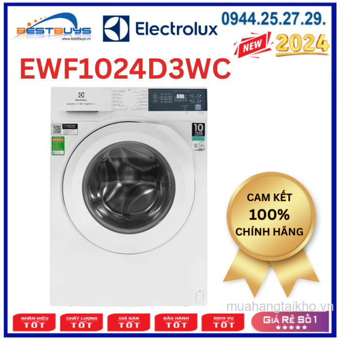Máy giặt Electrolux EWF1024D3WC Inverter 10 kg