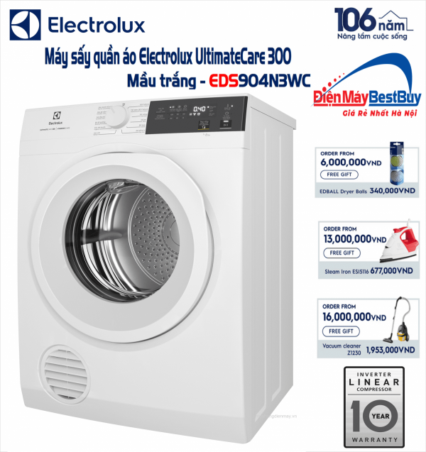 Máy sấy Electrolux EDS904H3WC 9kg