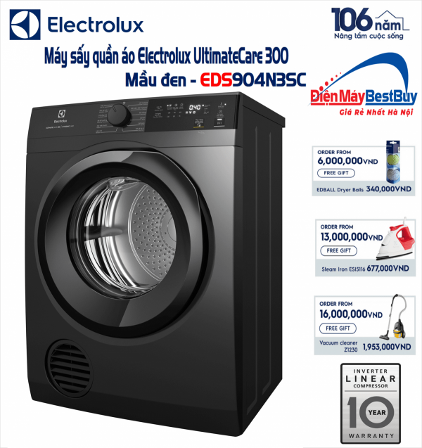 Máy sấy Electrolux EDS904N3SC 9kg