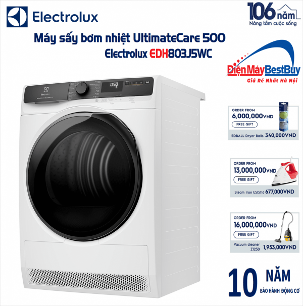 Máy sấy Electrolux EDH803J5WC 8kg