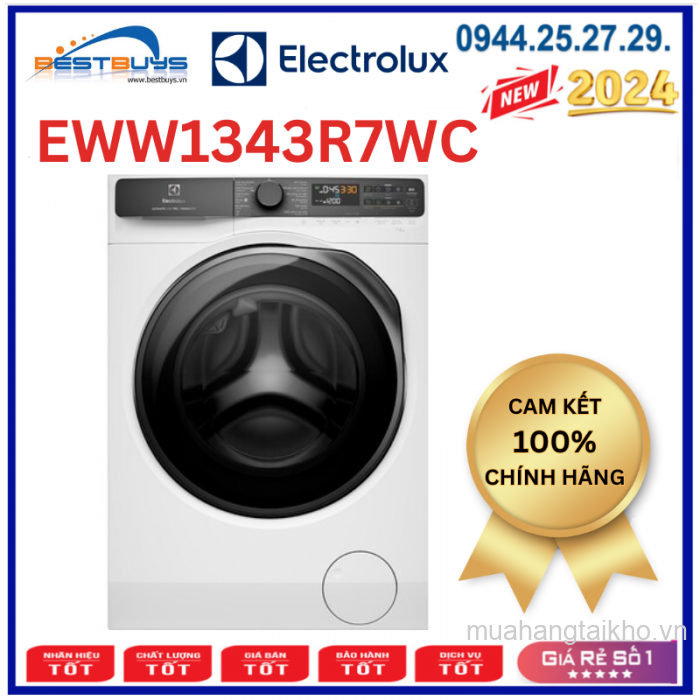 Máy giặt sấy Electrolux EWW1343R7WC Inverter giặt 13 kg sấy 9 kg