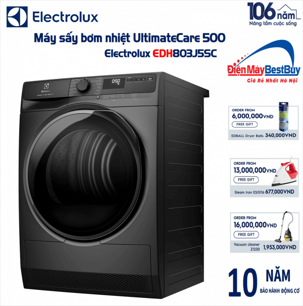 Máy sấy Electrolux EDH803J5SC 8kg