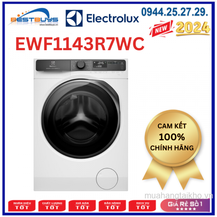 Máy giặt Electrolux EWF1143R7WC Inverter 11 kg