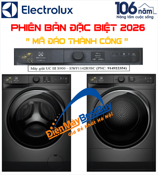 Máy giặt Electrolux EWF1142R9SC Inverter 11 kg