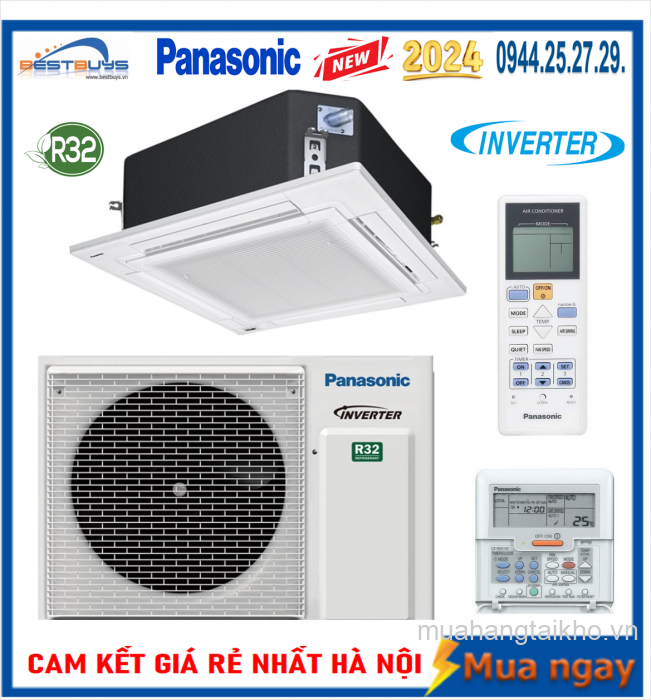 Điều hòa âm trần Panasonic 18000BTU Inventer S-1821PU3H/U-18PR1H5 Mới 2024
