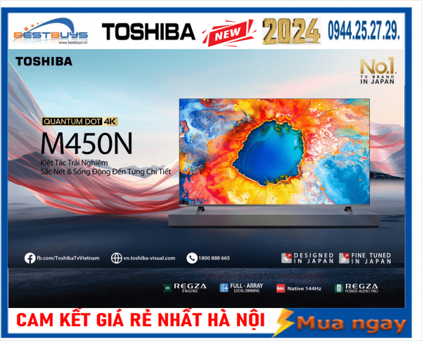 Tivi Toshiba Qled 55 inch Series 55M450NP MỚI 2024