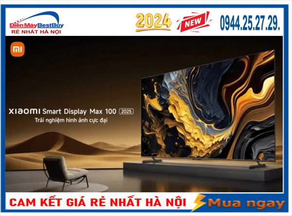 Tivi Xiaomi Max 100 inch 4K Tần số 144Hz (L100MA-MAXEA) Mới 2025 - Chính Hãng