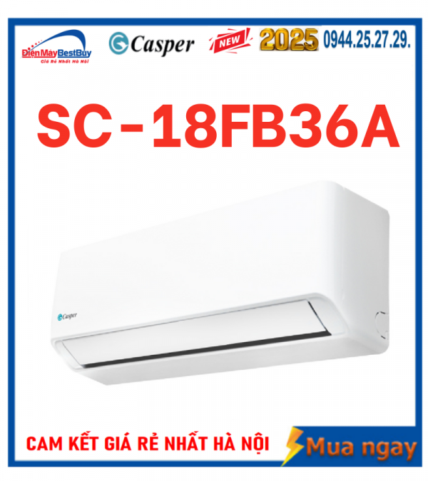 Điều hòa Casper SC-18FB36A 18000 BTU 1 chiều [2025]