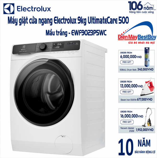 Máy giặt Electrolux EWF9023P5WC Inverter 9 kg