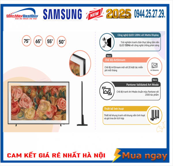 Tivi Samsung QA55LS03F Khung Tranh The Frame 4K 55 Inch [2025]