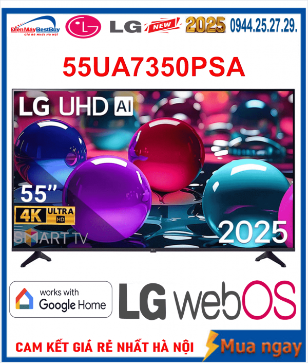 Smart Tivi LED LG 4K 55 inch 55UA7350PSB [2025]