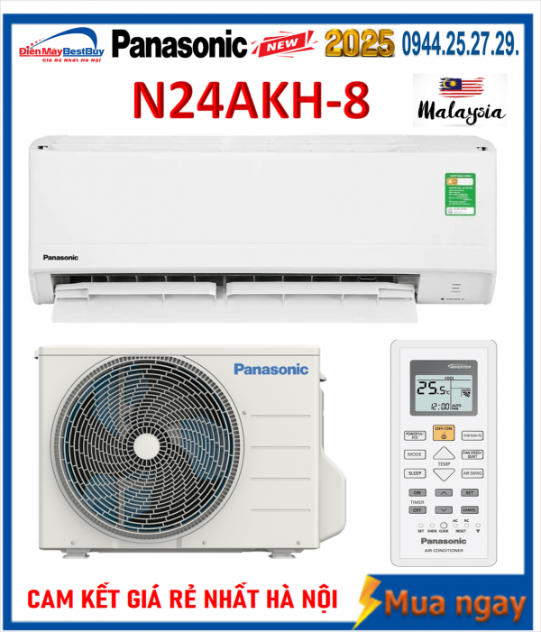 Điều hòa Panasonic 24000 1 chiều N24AKH-8 New [2025]