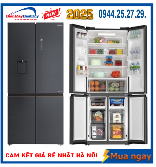 Tủ lạnh Toshiba Inverter 515 lít Multi Door GR-RF675WI-PMV(06)-MG