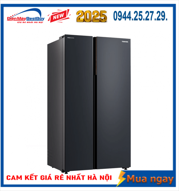Tủ lạnh Toshiba Inverter 711 lít Side By Side GR-RS910WI-PMV(06)-MG Mới 2025