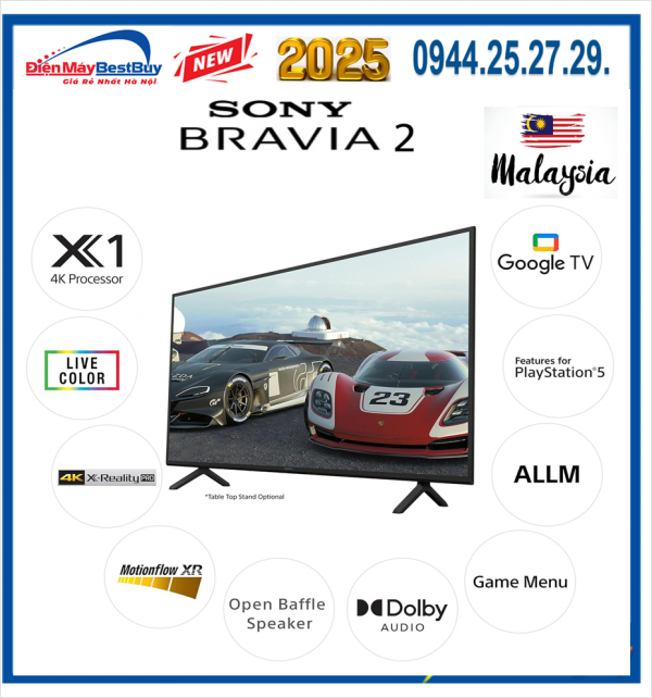 Nơi Bán Smart TiVi Sony BRAVIA 2 II 65 inch 4K HDR (K-65S20) Chính hãng với giá rẻ nhất
