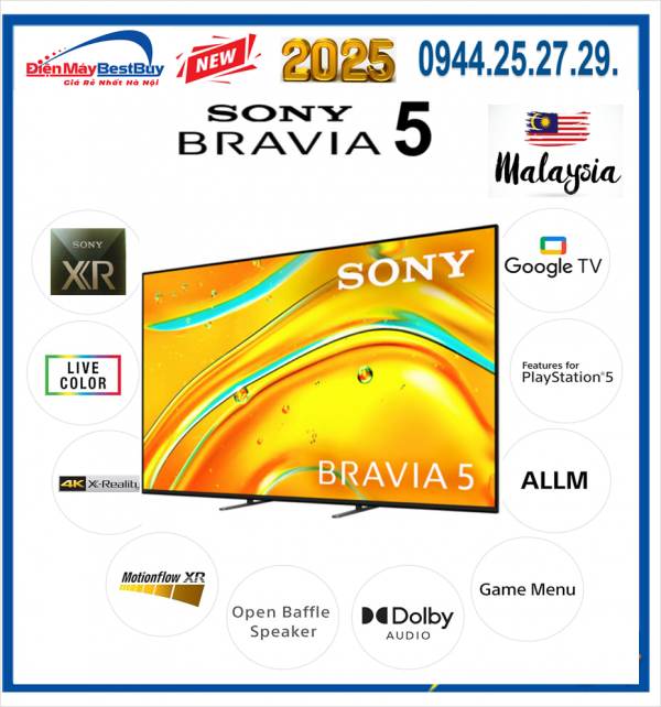 Nơi Bán Tivi Mini LED Sony 4K 98 inch Bravia 5 K-98XR50 Giá rẻ nhất