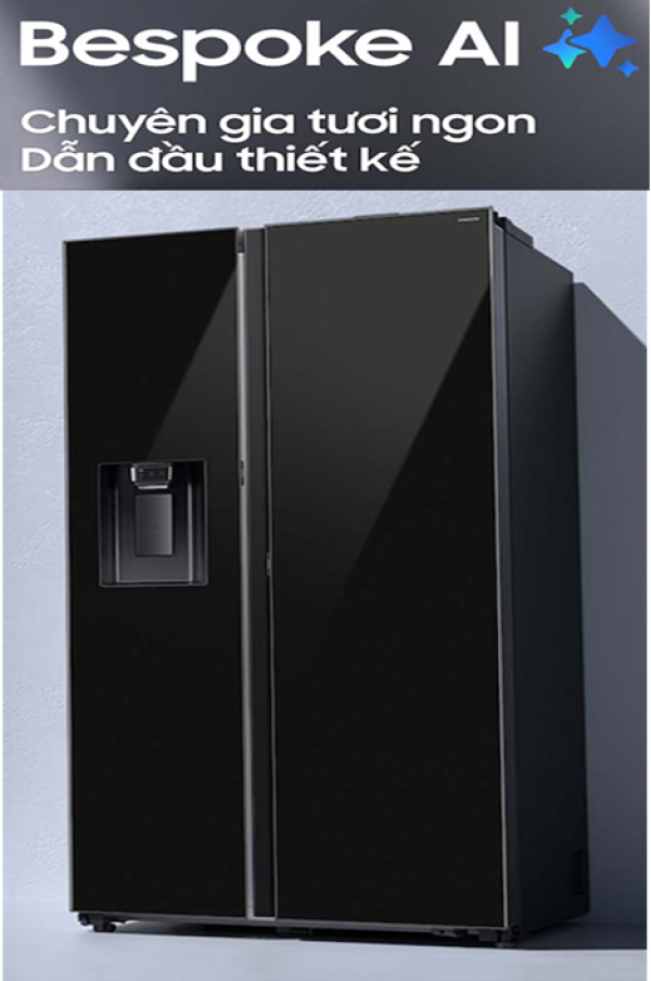 Tủ lạnh Samsung Inverter 634 lít Side By Side RS80F65J2BSV New [2025]