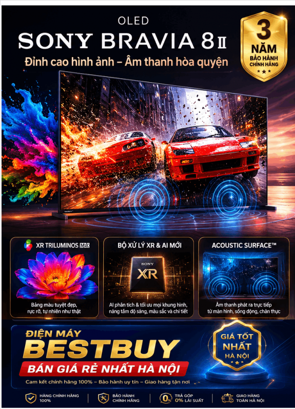 Nơi bán Tivi OLED Sony 55 inch Bravia 8 II K-55XR8 (2025) giá rẻ nhất