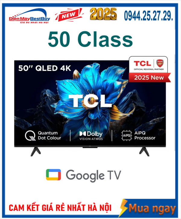 Bán Tivi QLED TCL 4K 50 inch 50P7K Mới 2025