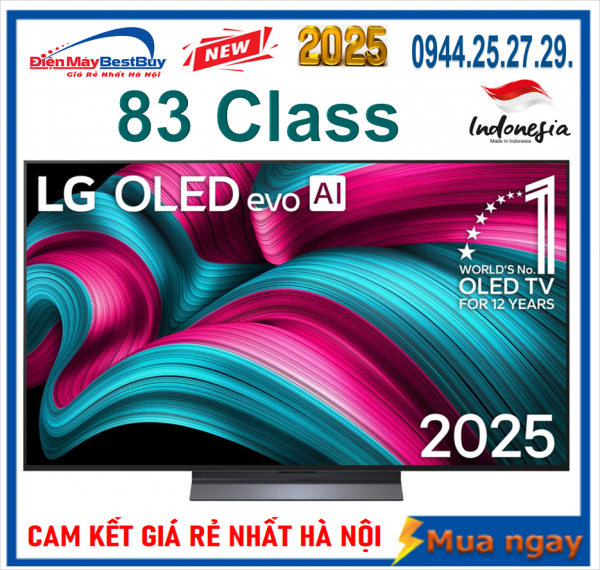 Tivi OLED evo LG AI 4K 83 inch OLED83C5PSA New 2025