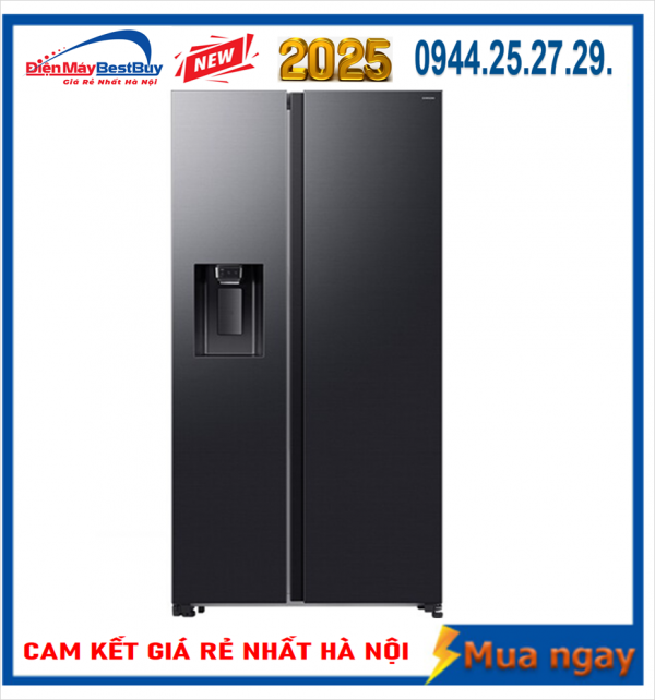 Tủ Lạnh Samsung Bespoke AI 635L Side by Side RS70F65K2FSV [2025]