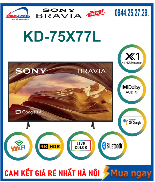 Tivi Led Sony 4K 75 inch KD-75X77L