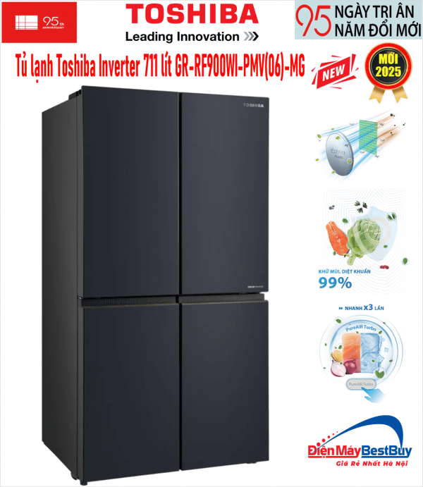 TỦ LẠNH TOSHIBA 700L+ GR-RF900WI-PMV(06) Mới 2025