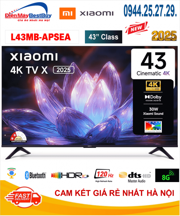 Tivi QLED Xiaomi A Pro 4K 43 inch L43MB-APSEA 2026