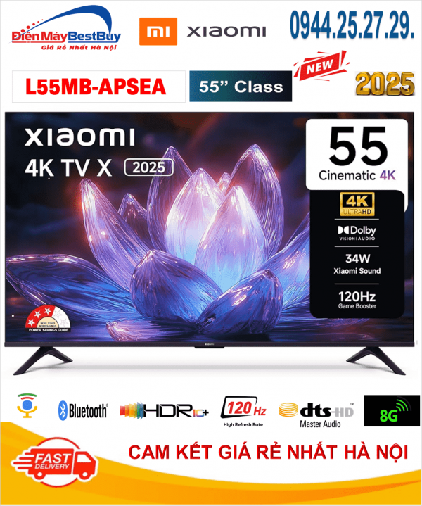 Tivi QLED Xiaomi A Pro 4K 55 inch L55MB-APSEA 2026