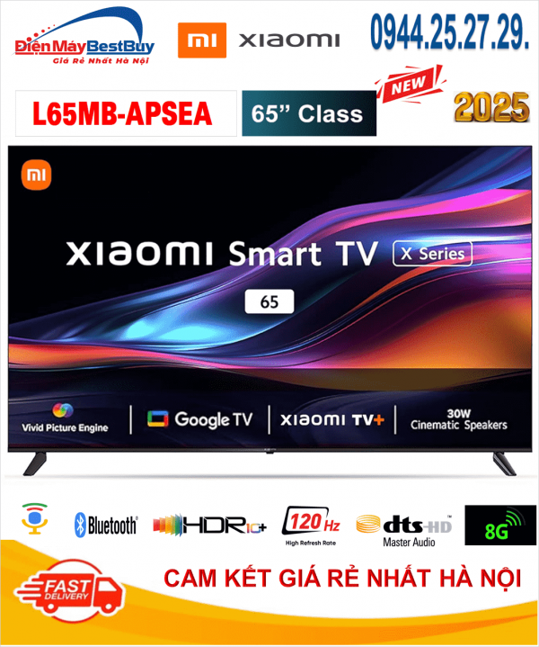 Tivi QLED Xiaomi A Pro 4K 65 inch L65MB-APSEA 2026