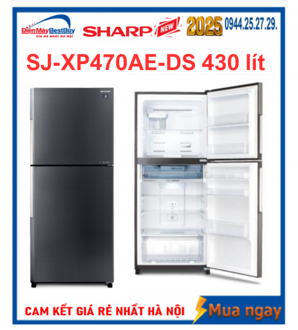 Tủ lạnh Sharp SJ-XP470AE-DS Inverter 430 lít
