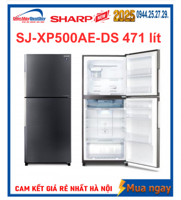 Tủ lạnh Sharp SJ-XP500AE-DS Inverter 471 lít
