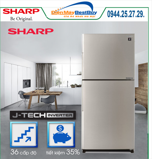 Tủ lạnh Sharp SJ-XP500AE-SL Inverter 471 lít
