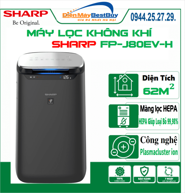 Máy lọc không khí sharp FP-J80EV-H